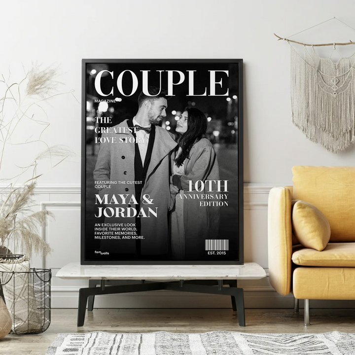 Personalized Canvas "Couple Magazine"