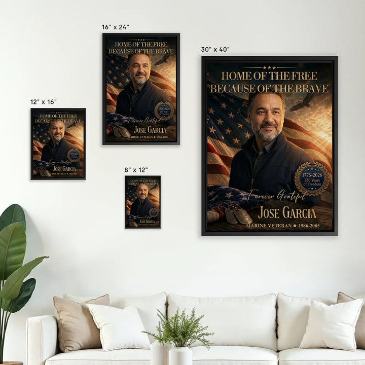 Personalized Canvas "Home of the Free"