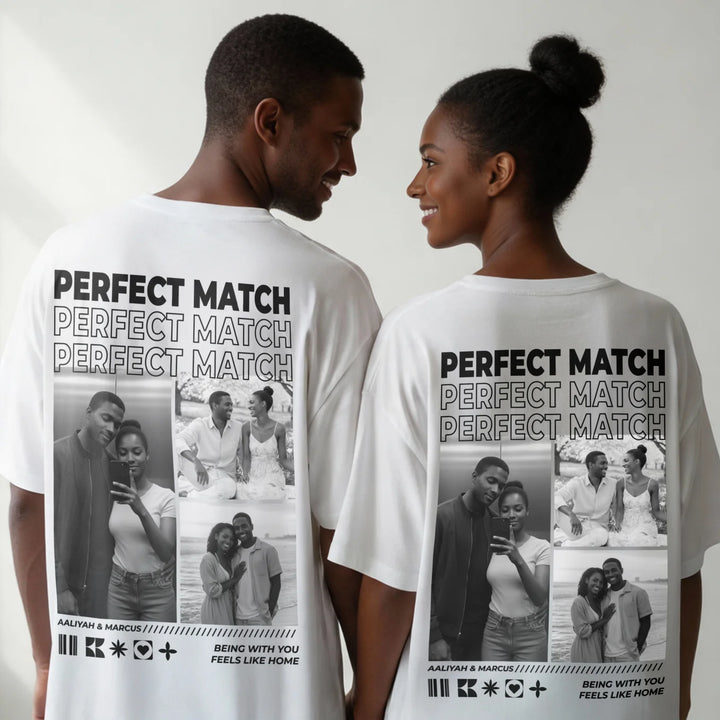 Personalized Oversized T-Shirt "Perfect Match"