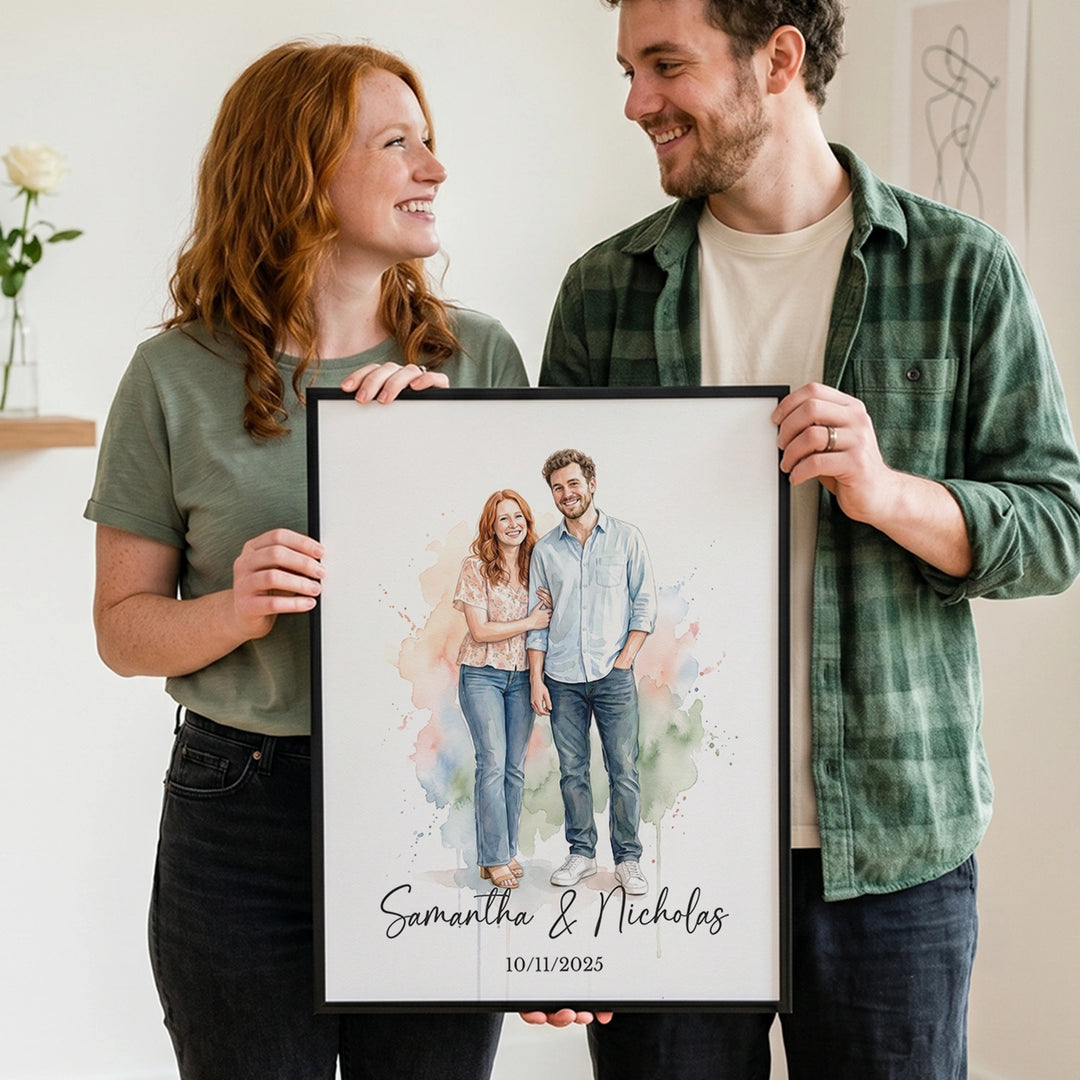 Personalized Poster "Watercolor Couple"