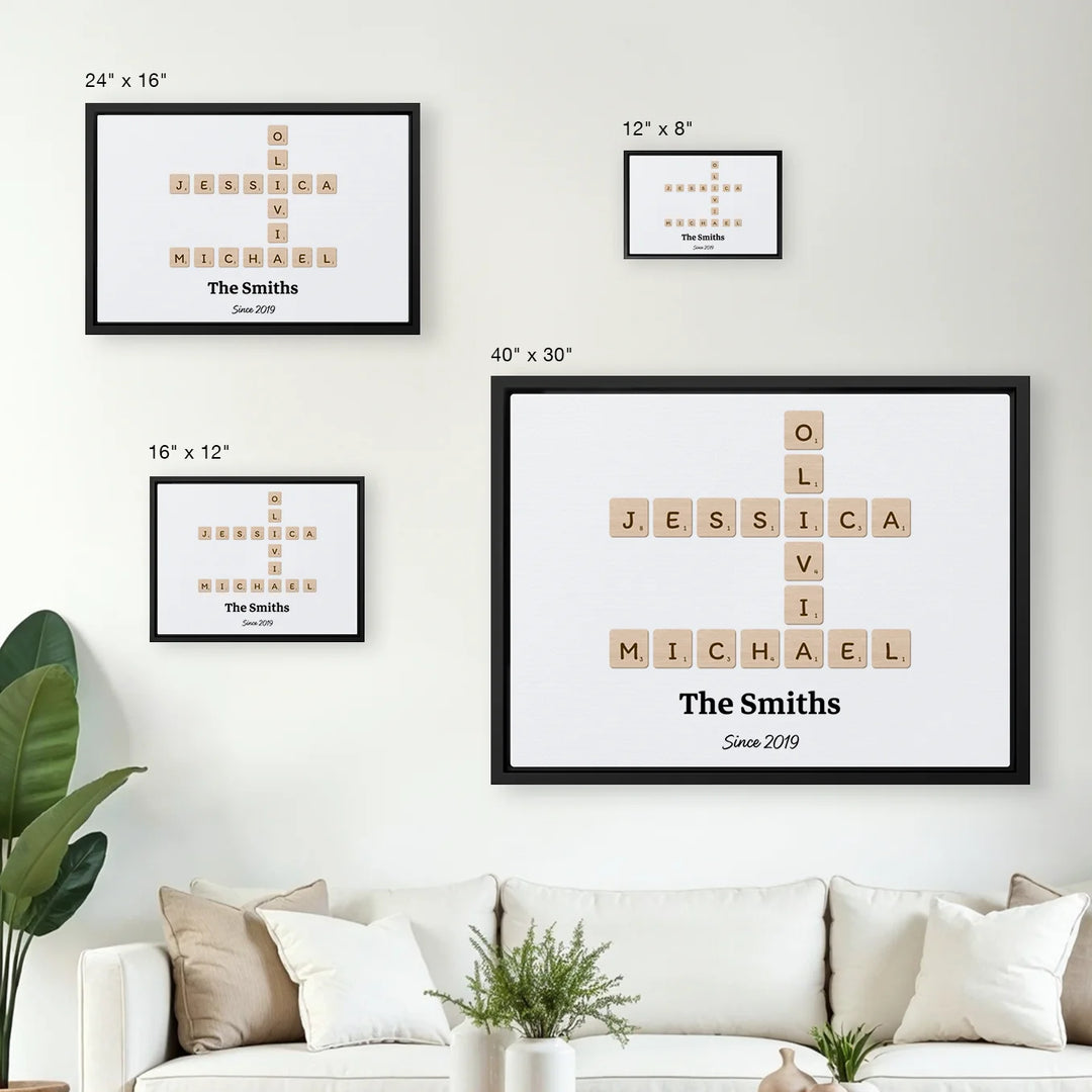 Personalized Canvas "Scrabble"