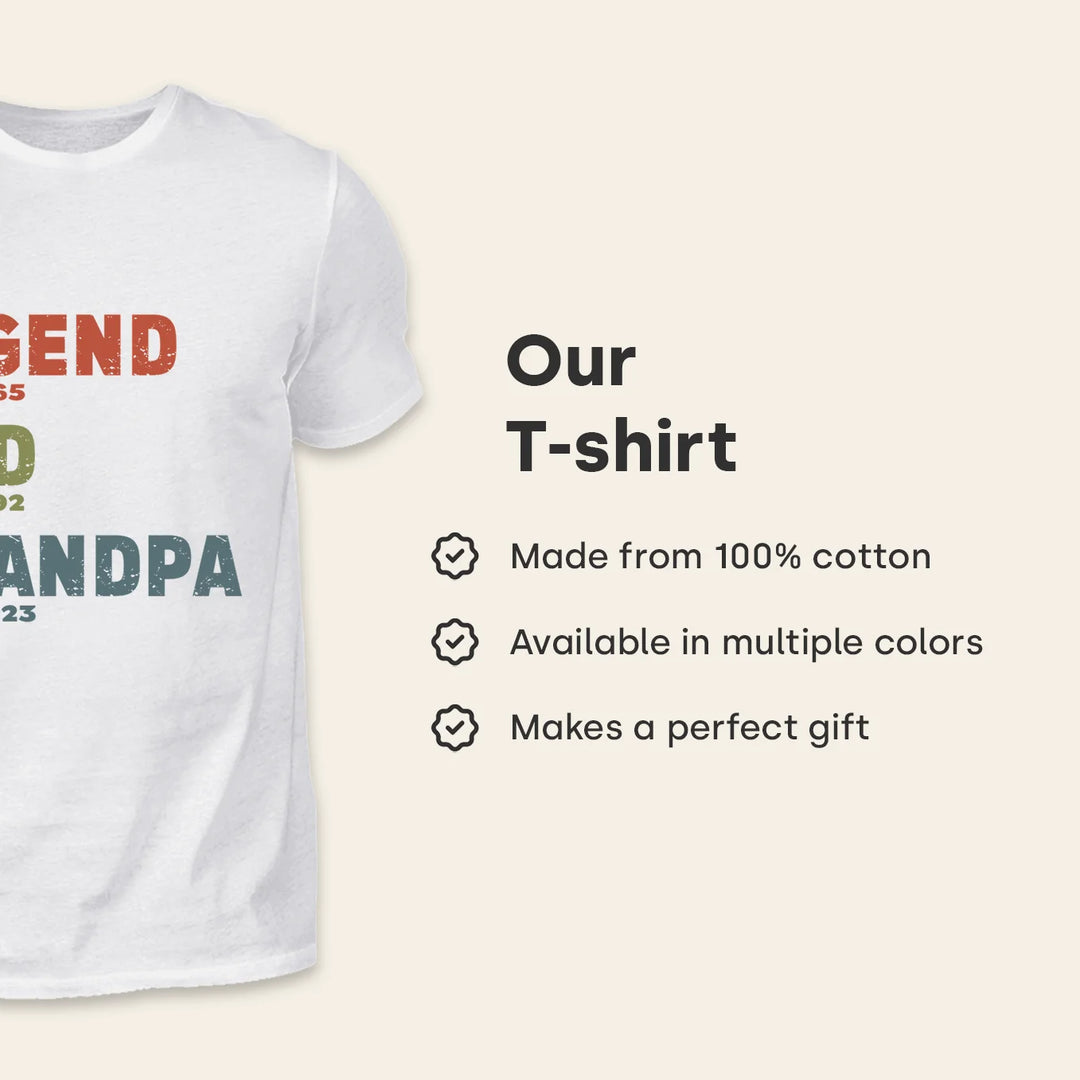 Personalized T-Shirt “Legend, Husband, Dad”