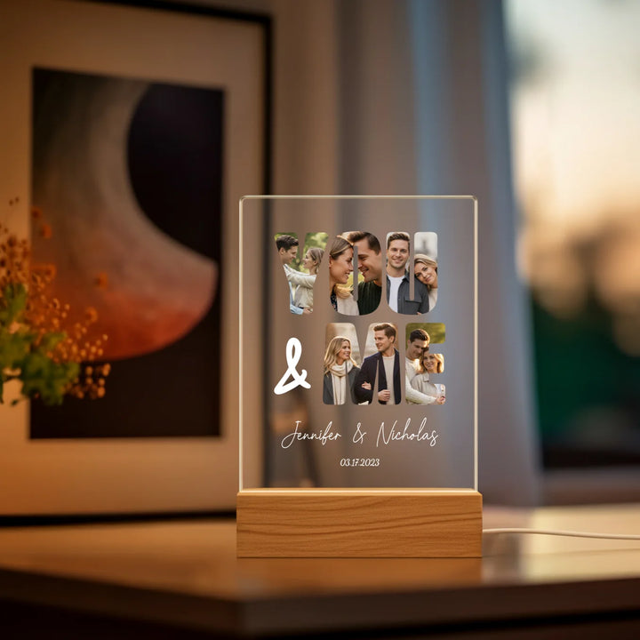 Personalized Acrylic Light “You and Me” | Night Light, Decorative Light