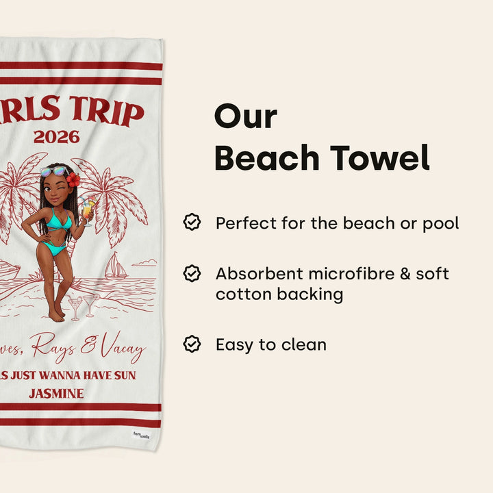 Personalized Beach Towel "Friend Trip"
