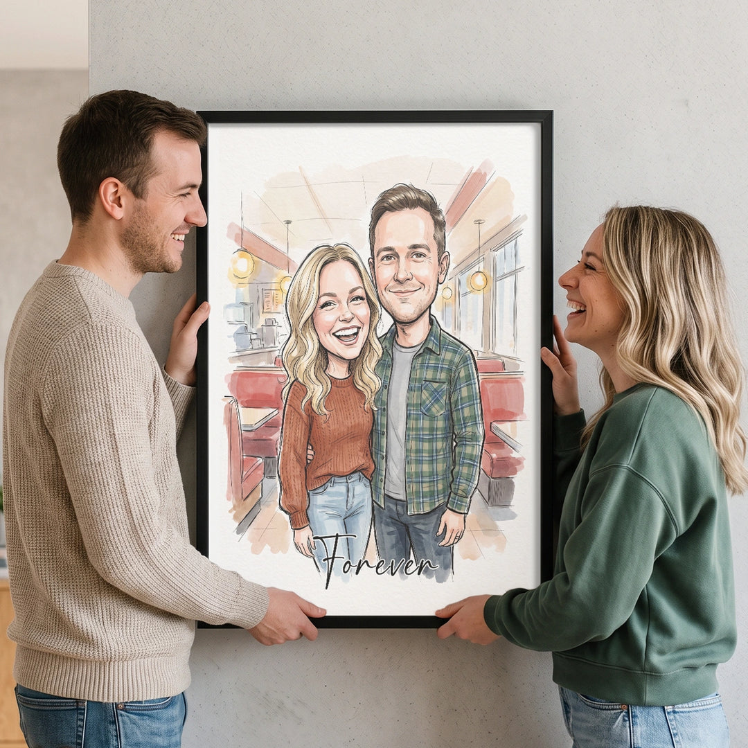 Personalized Poster "Couple Sketch"