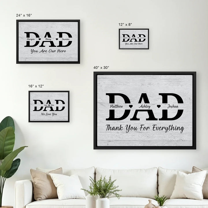 Personalized Canvas "DAD"