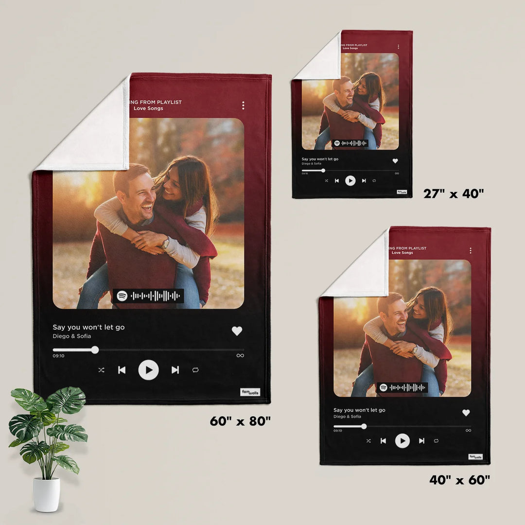 Personalized blanket "Favorite Song" Song Cover