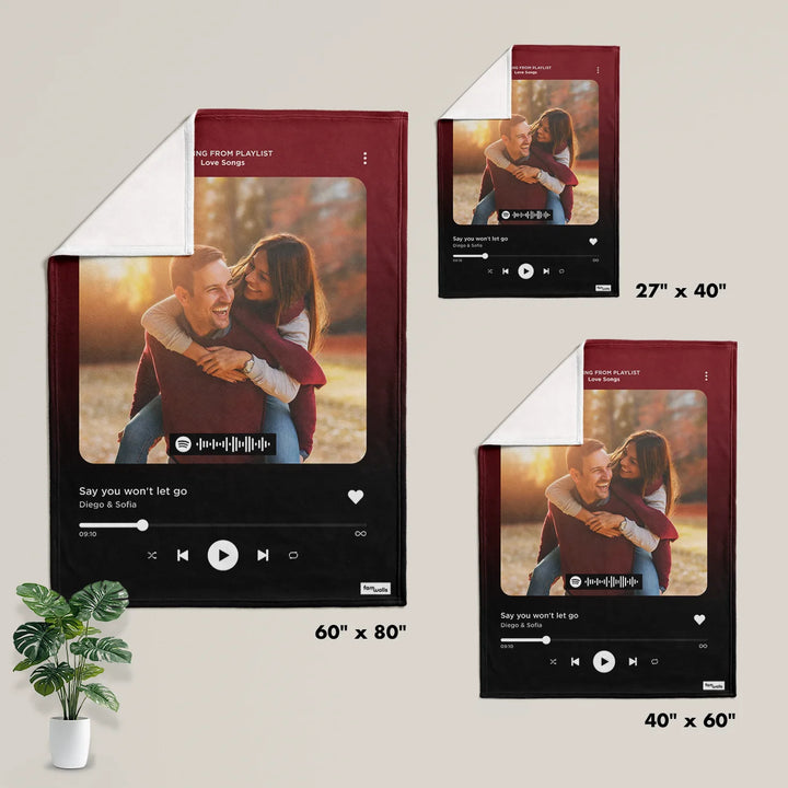 Personalized blanket "Favorite Song" Song Cover