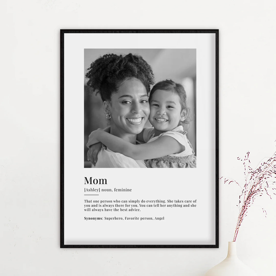 Personalized Photo Poster "Mom Definition"