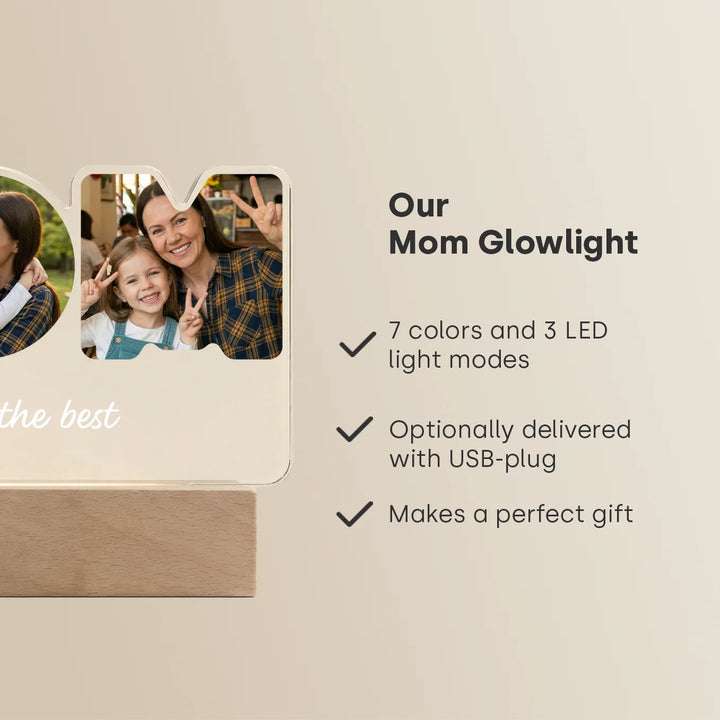Personalized Acrylic Light "MOM"
