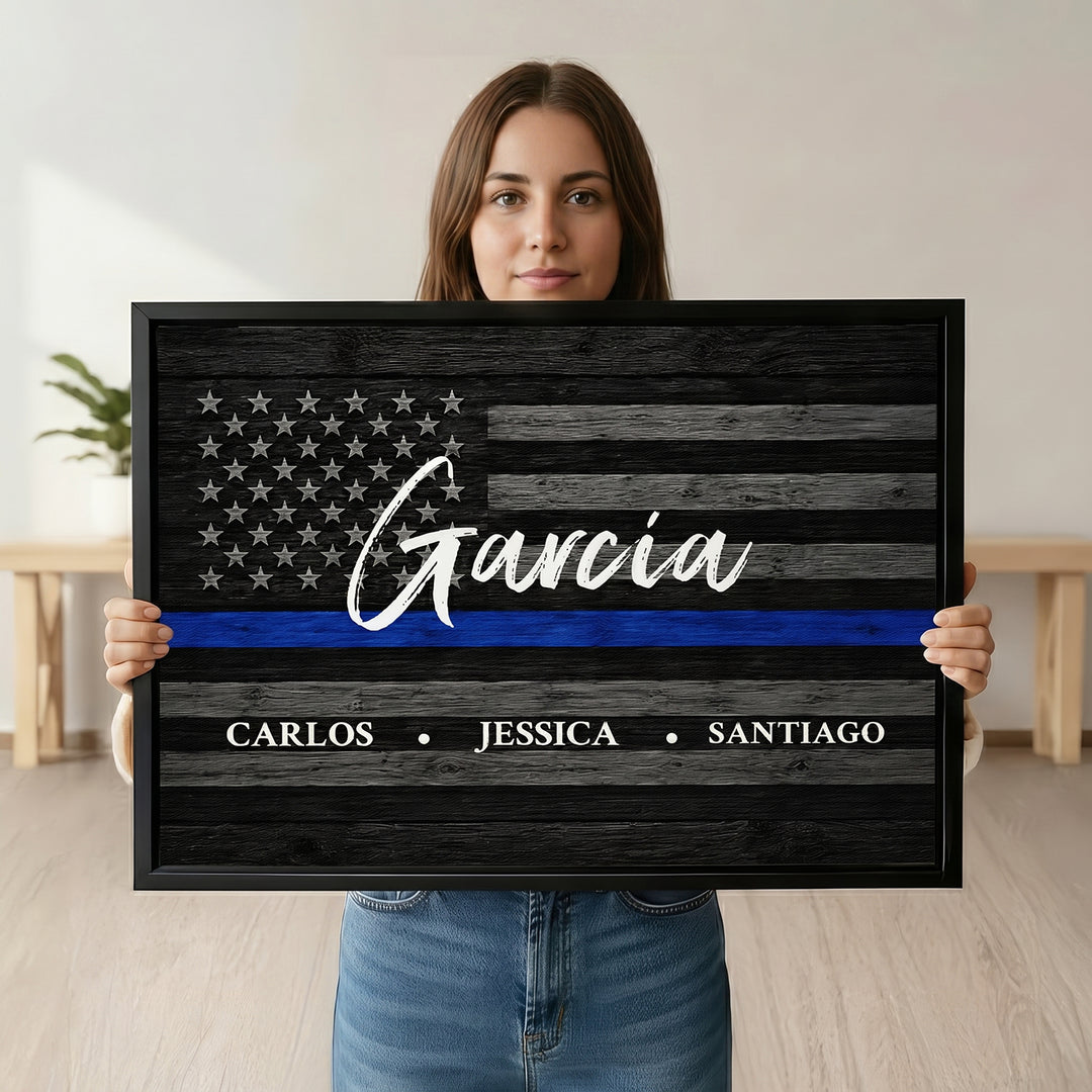 Personalized Canvas "American Flag"