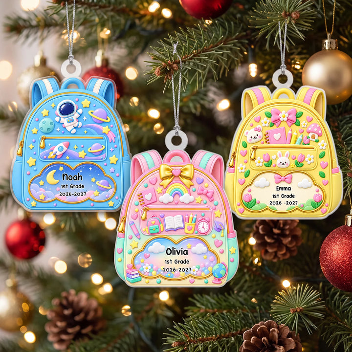 Personalized Ornament "School Backpack"