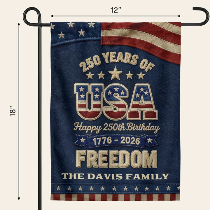 Personalized Yard Flag "250 Years of Freedom"