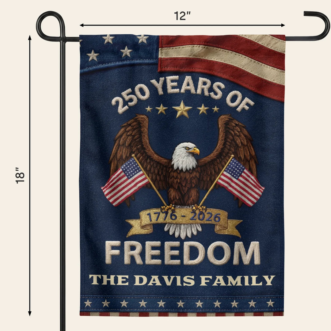 Personalized Flag "250 Years Freedom"