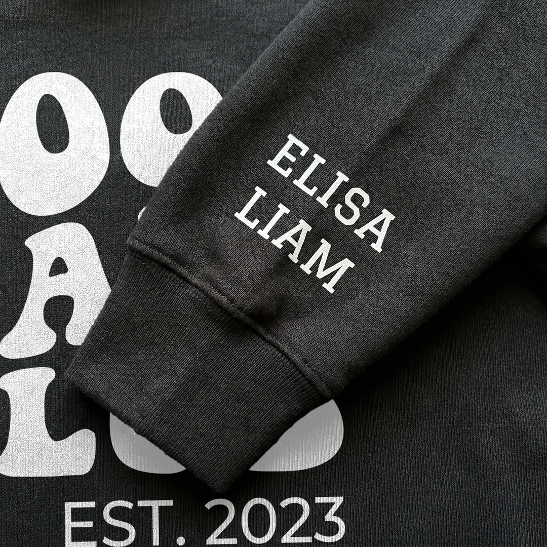 Personalized Hoodie "Cool Dads Club" with Sleeve Print
