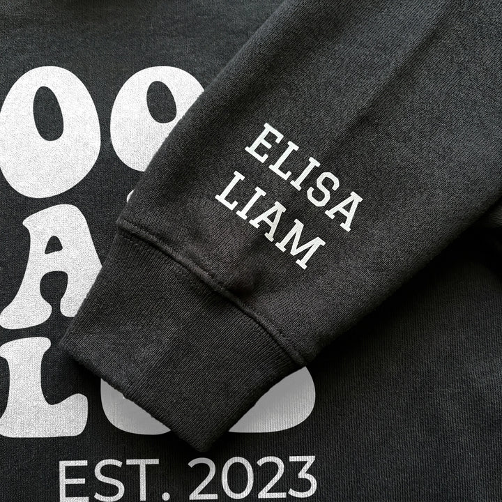 Personalized Hoodie "Cool Dads Club" with Sleeve Print