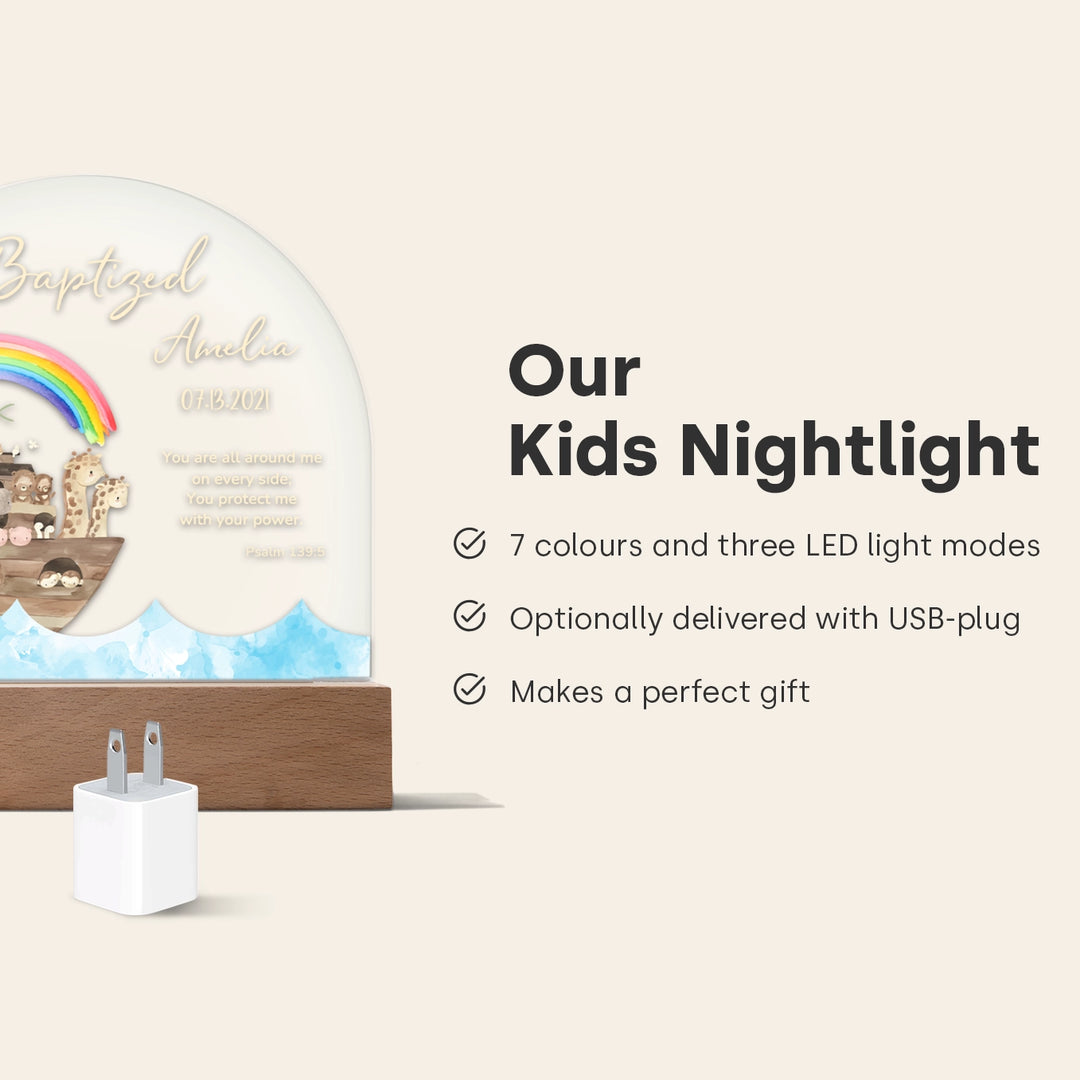 Personalized Acrylic Baptism Light "Ark"