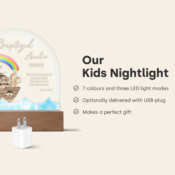 Personalized Acrylic Baptism Light "Ark"
