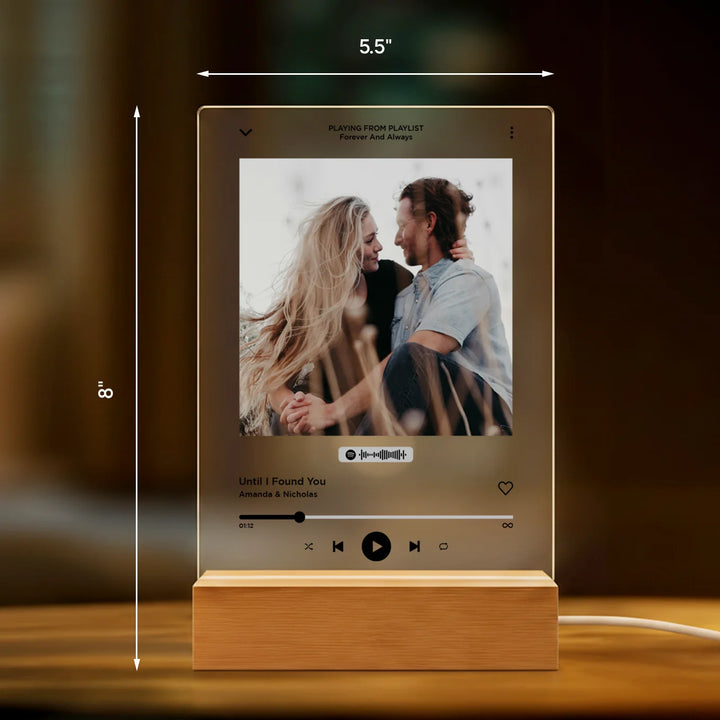 Personalized Acrylic Light "Favorite Song" | Night Light, Decorative Light, Glowlight
