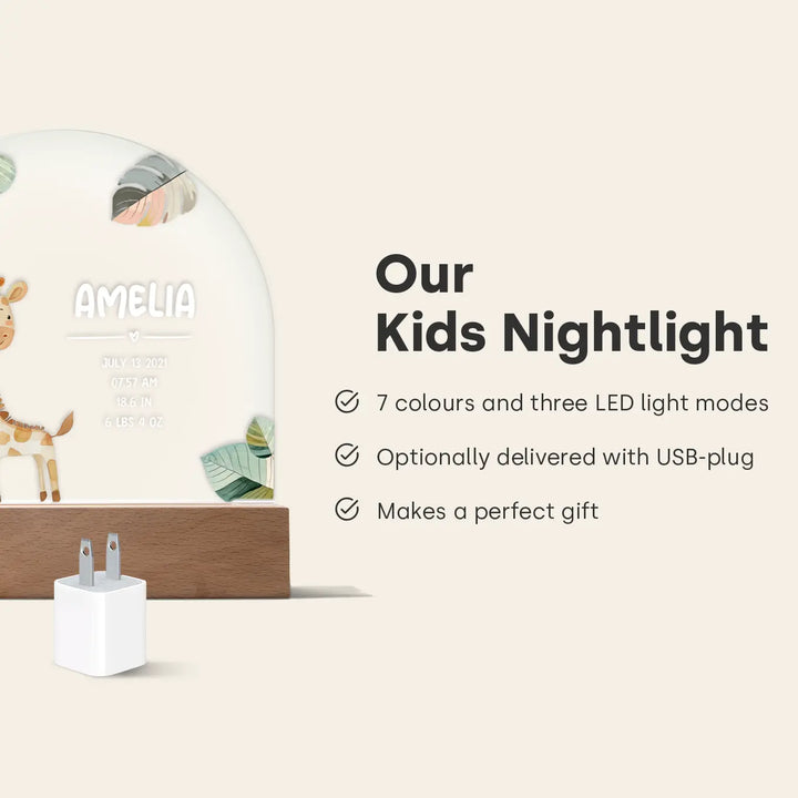 Personalized Night Light "Favorite Animal"