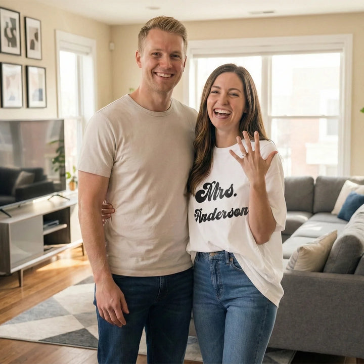 Personalized Oversized T-Shirt "Mrs"