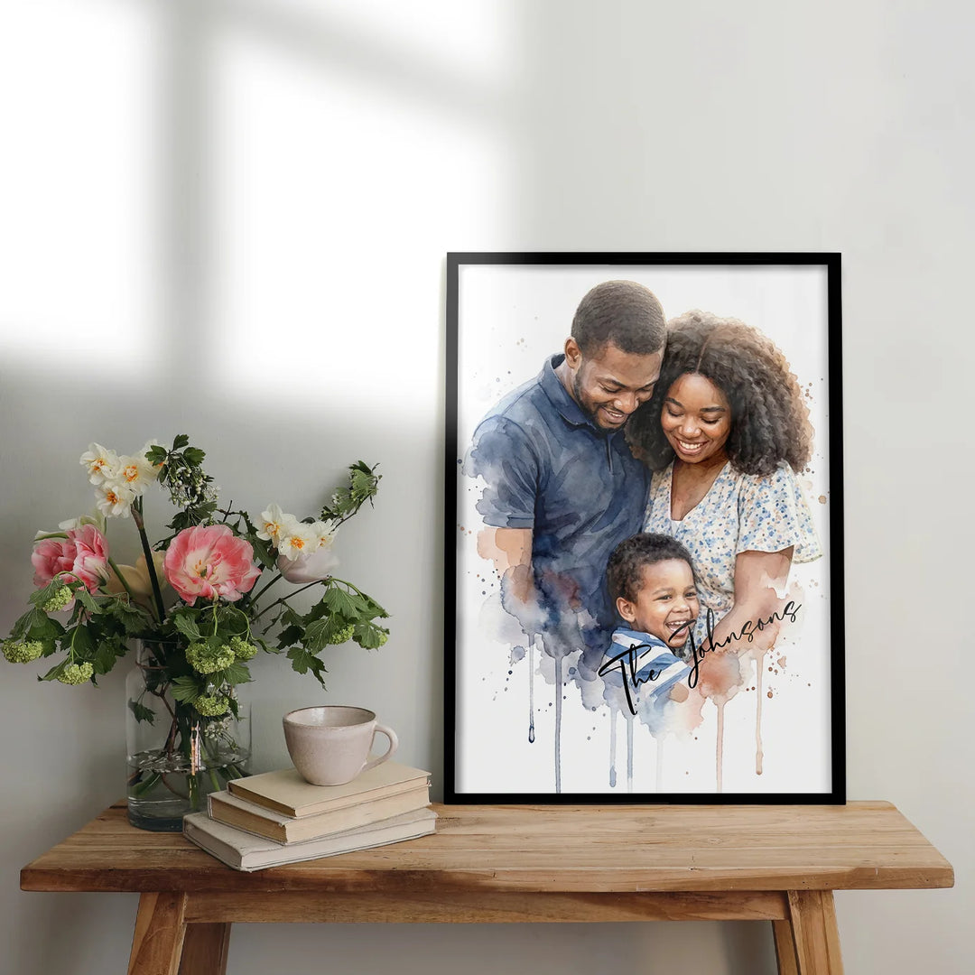 Personalized Poster Family "Watercolor"
