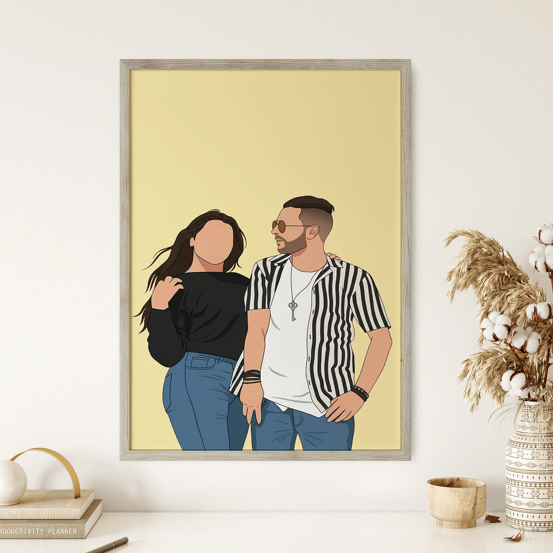 Personalized Poster "Couple Drawing"