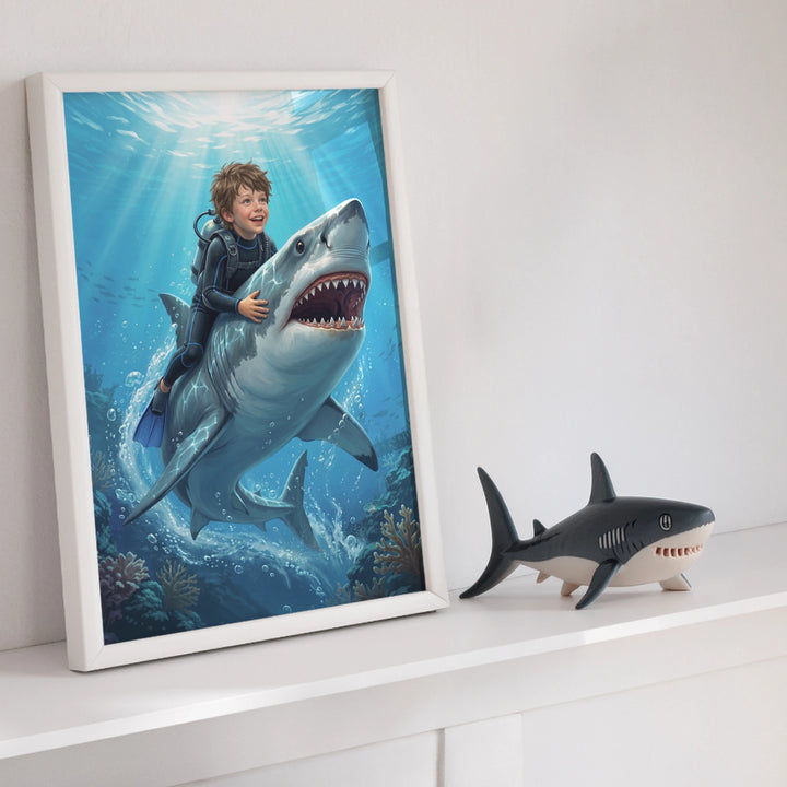 Personalized Kids Poster "Shark"