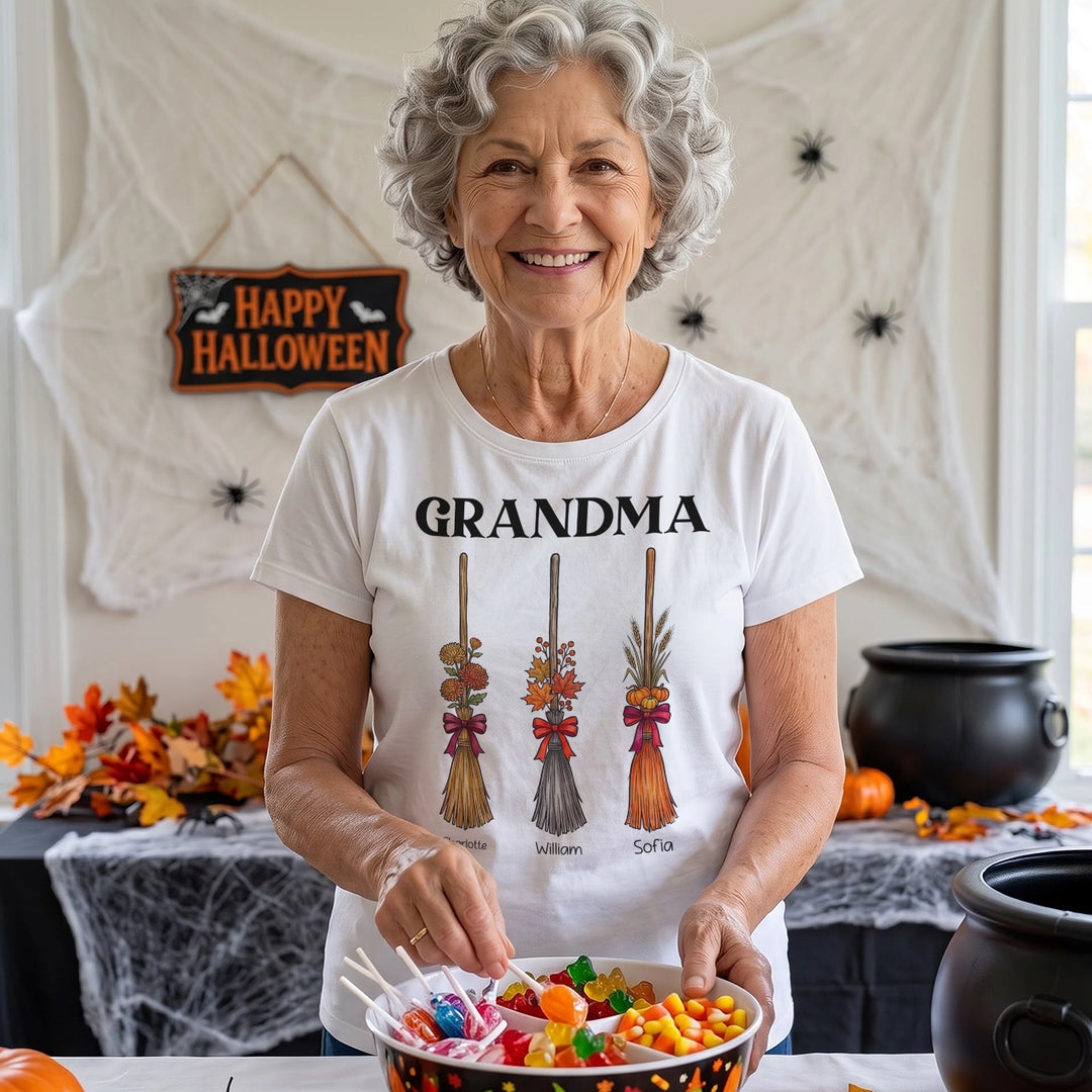 Personalized T-Shirt "Grandma Witch Broomsticks"