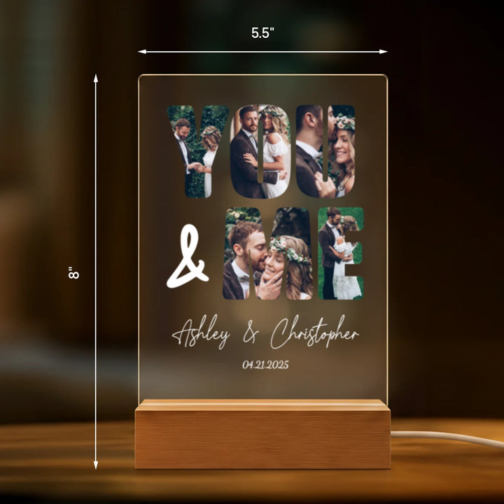 Personalized Acrylic Light “You and Me” | Night Light, Decorative Light