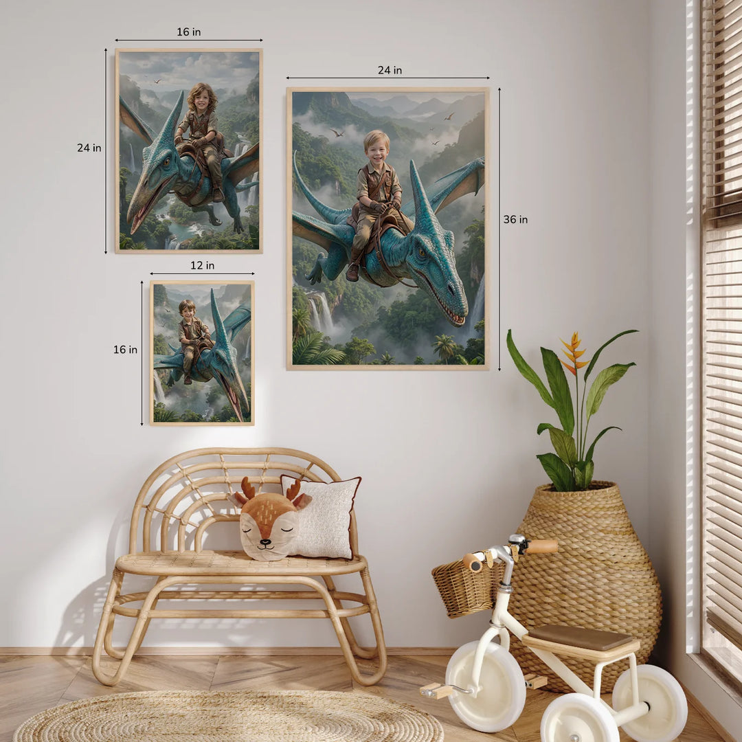 Personalized Poster "Flying Dino"