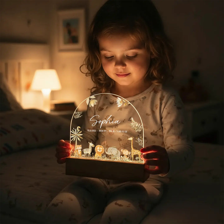 Personalized Night Light "Safari Animals"
