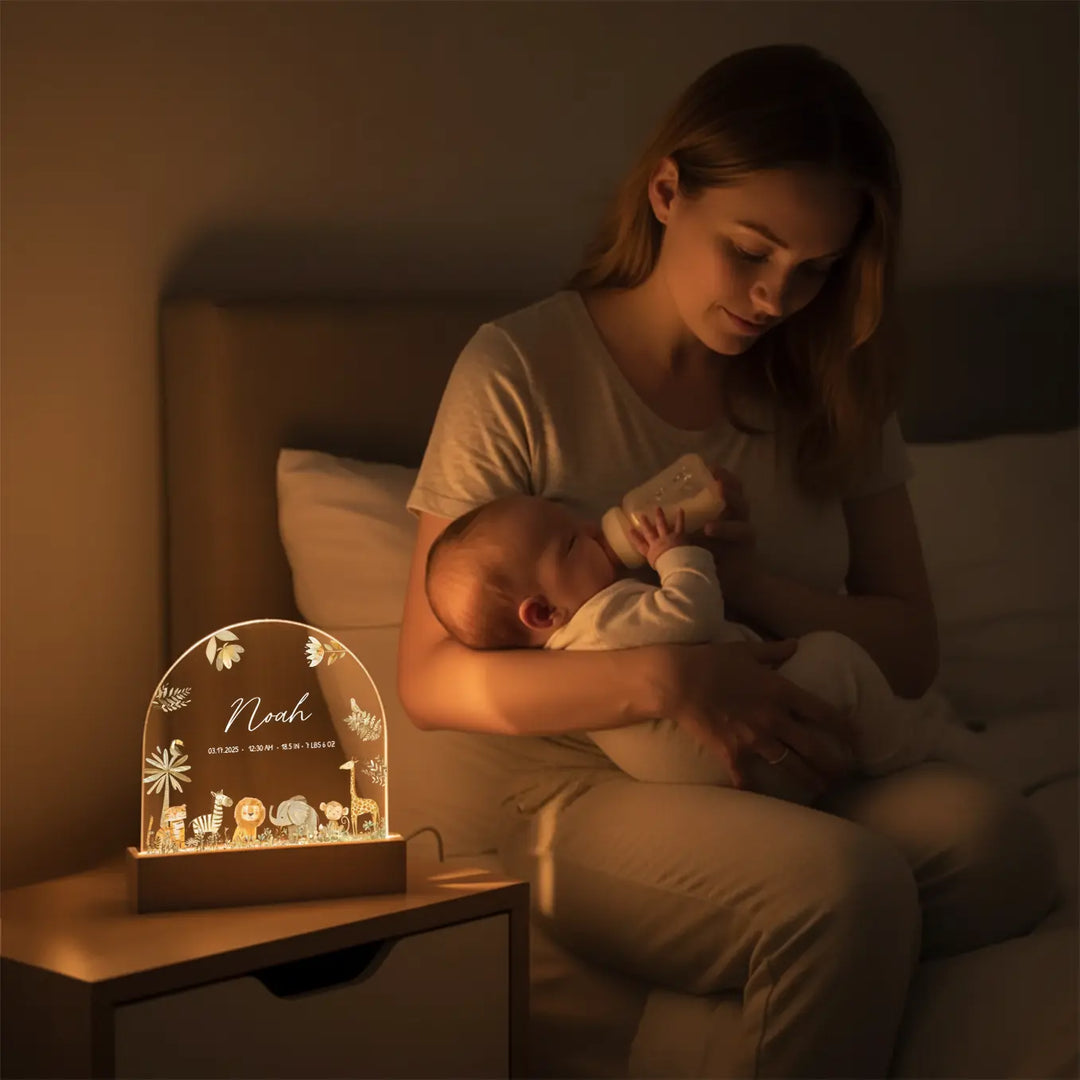 Personalized Night Light "Safari Animals"