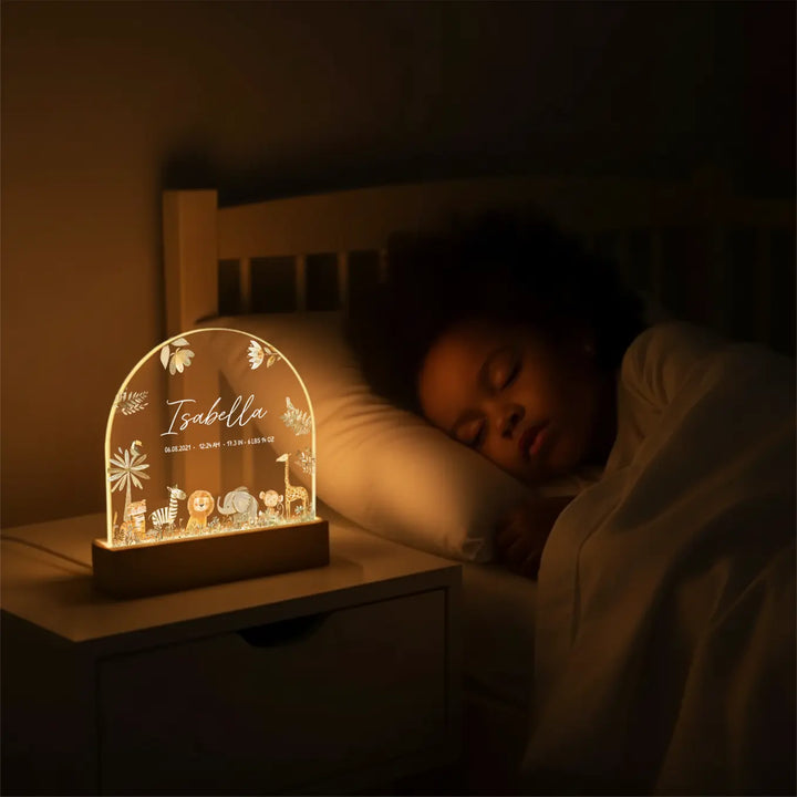 Personalized Night Light "Safari Animals"