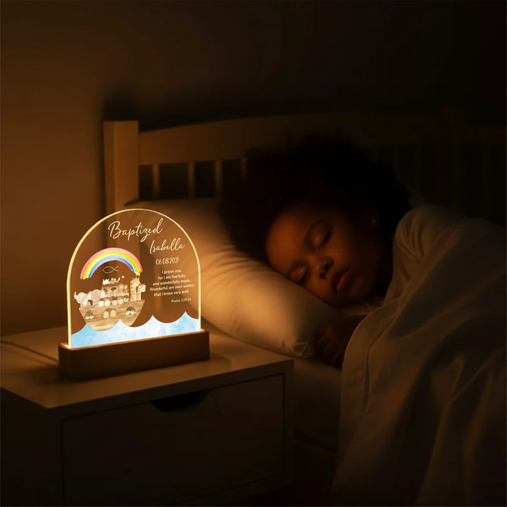 Personalized Acrylic Baptism Light "Ark"