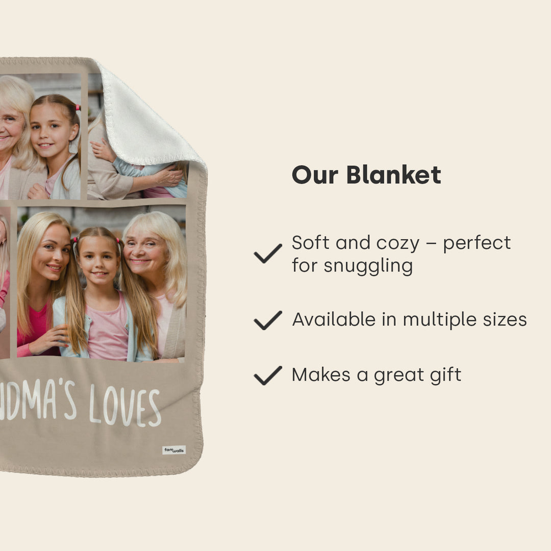 Personalized Photo Blanket "Grandma"
