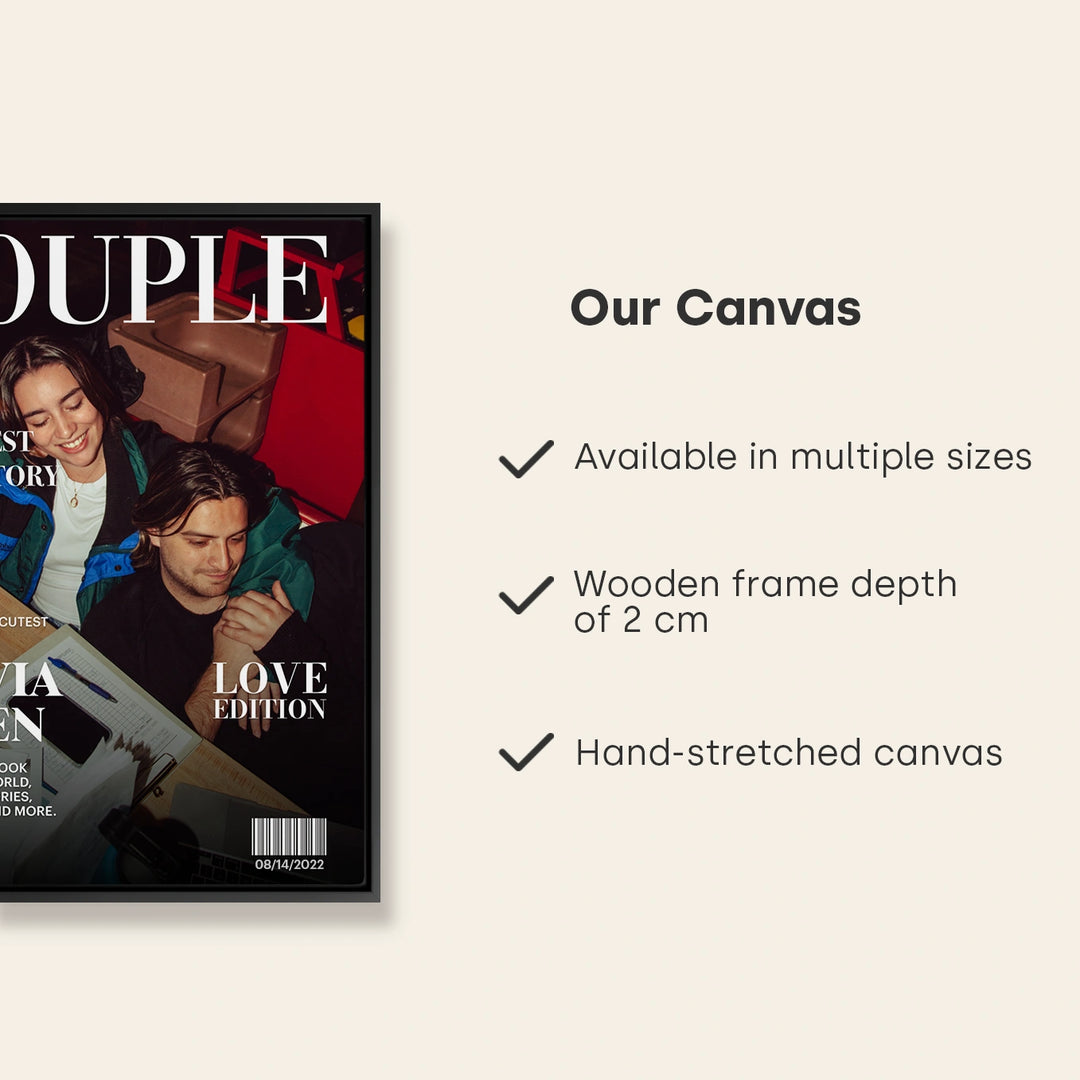 Personalized Canvas "Couple Magazine"