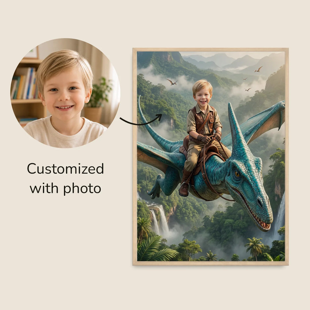 Personalized Poster "Flying Dino"