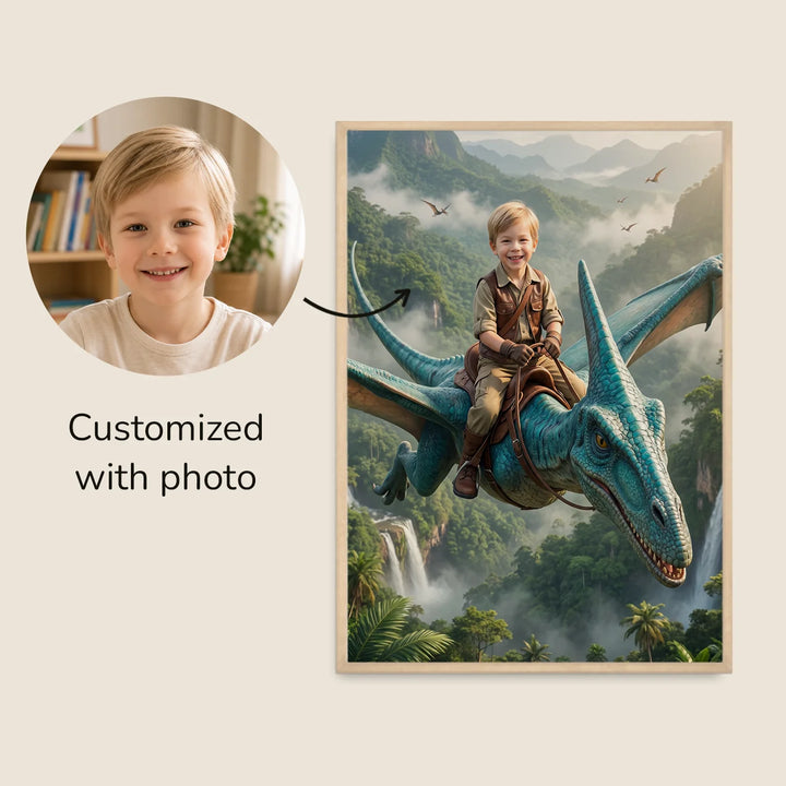 Personalized Poster "Flying Dino"
