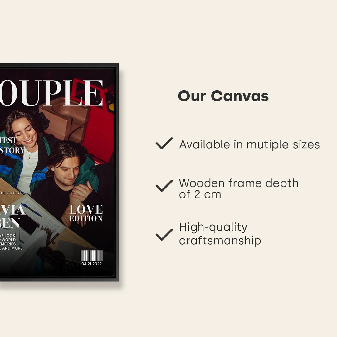 Personalized Canvas "Couple Magazine"