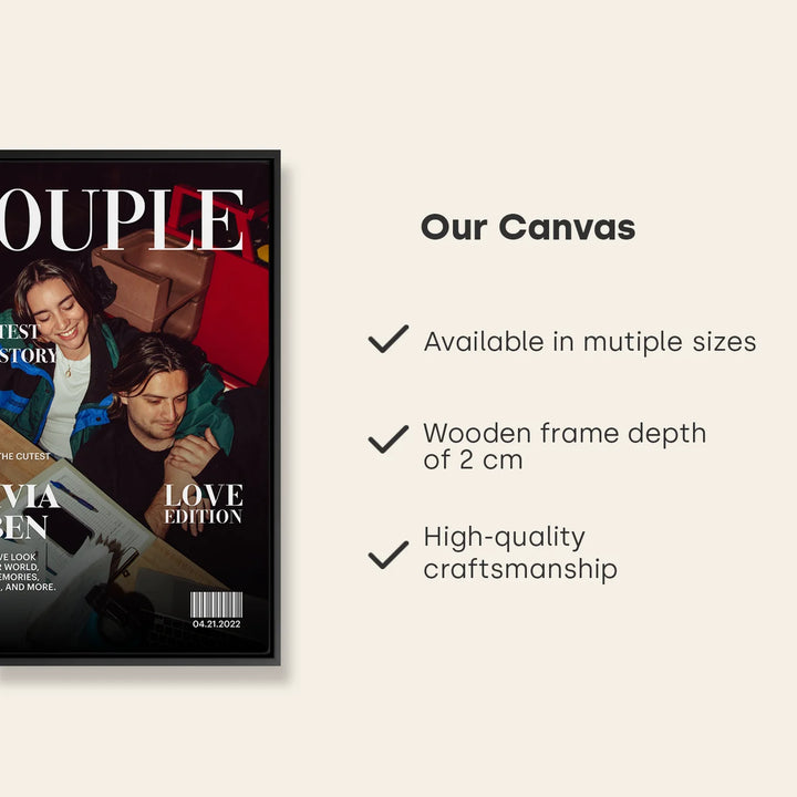 Personalized Canvas "Couple Magazine"
