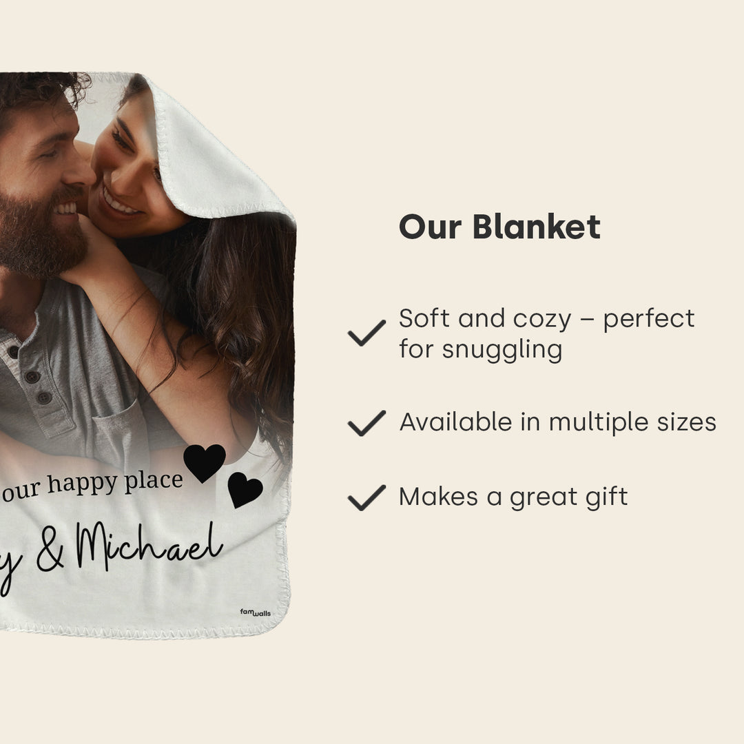 Personalized Blanket "Your Photo & Text"