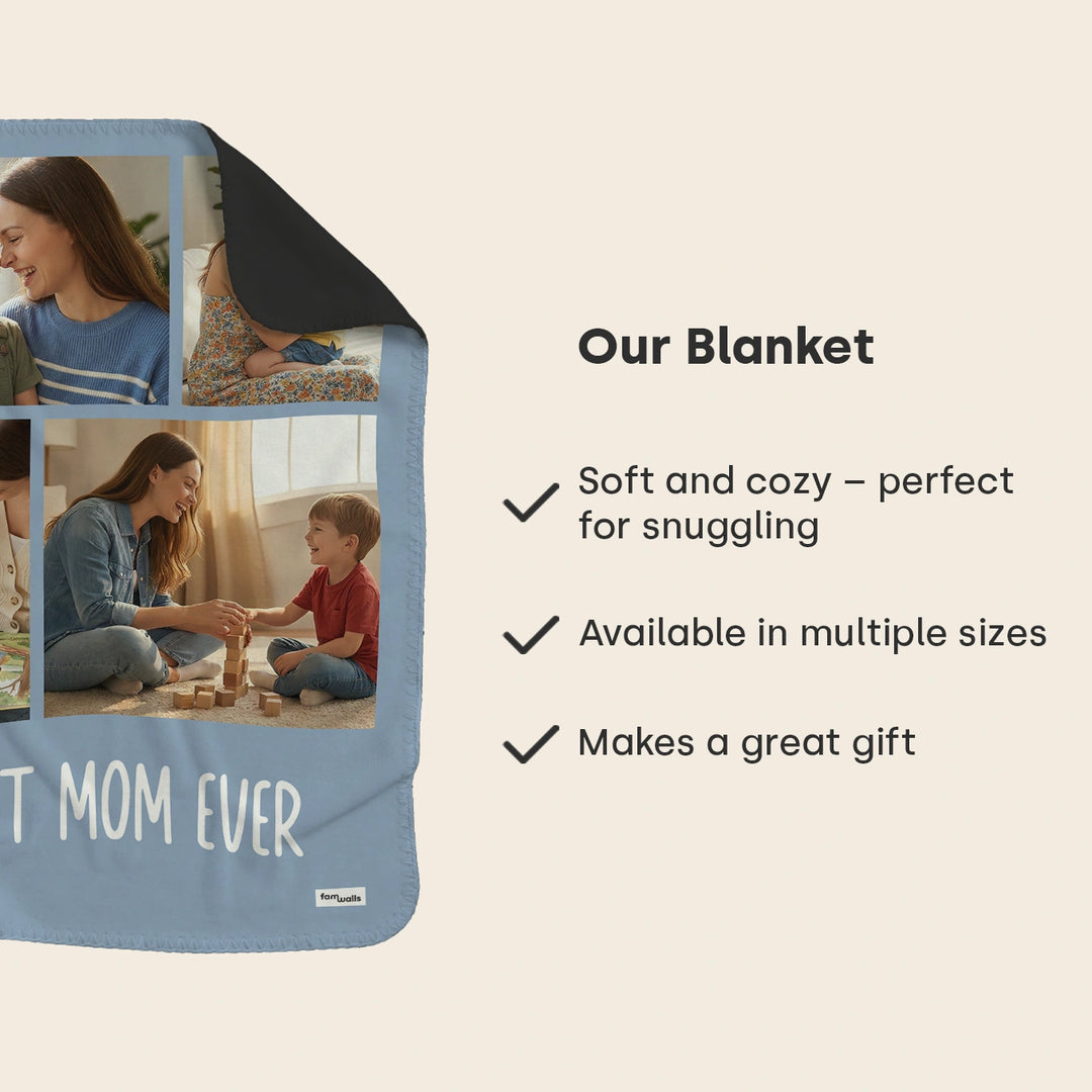 Personalized Blanket "Flowers for Mom"