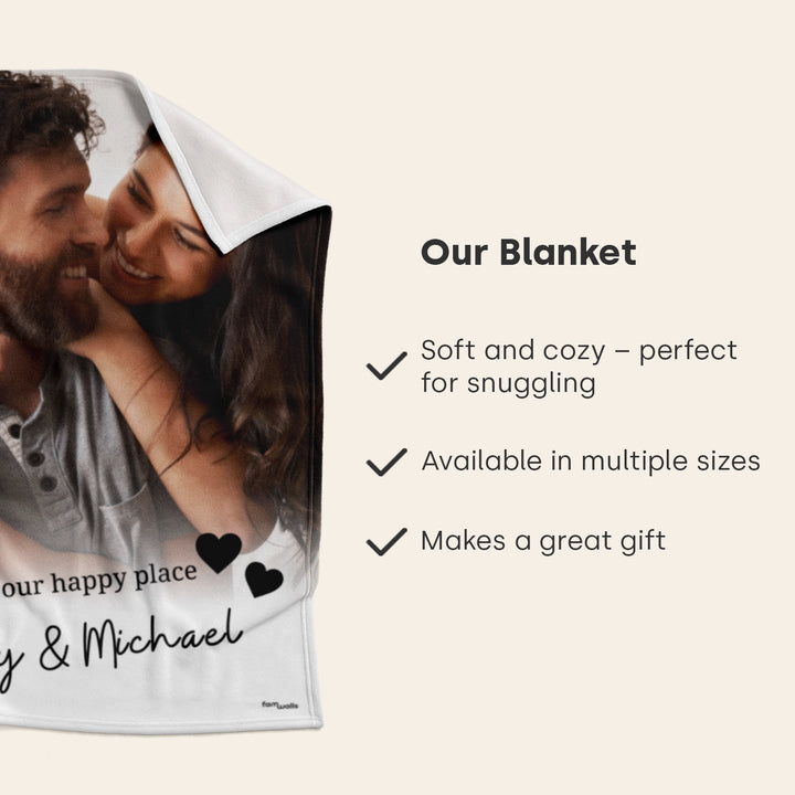 Personalized Blanket "Your Photo & Text"