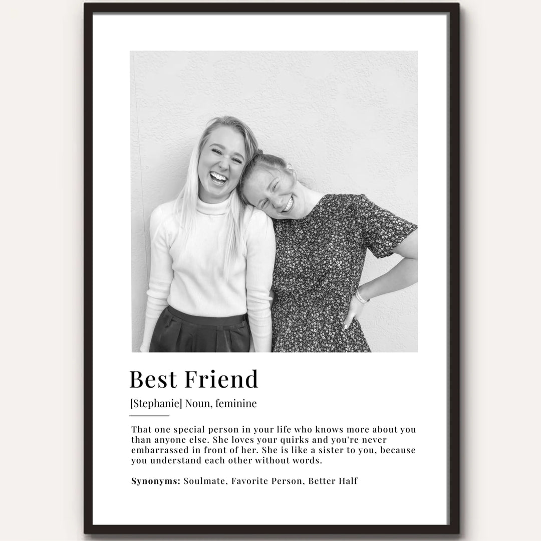 Personalized Photo Poster "Best Friend Definition"