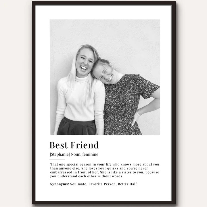 Personalized Photo Poster "Best Friend Definition"