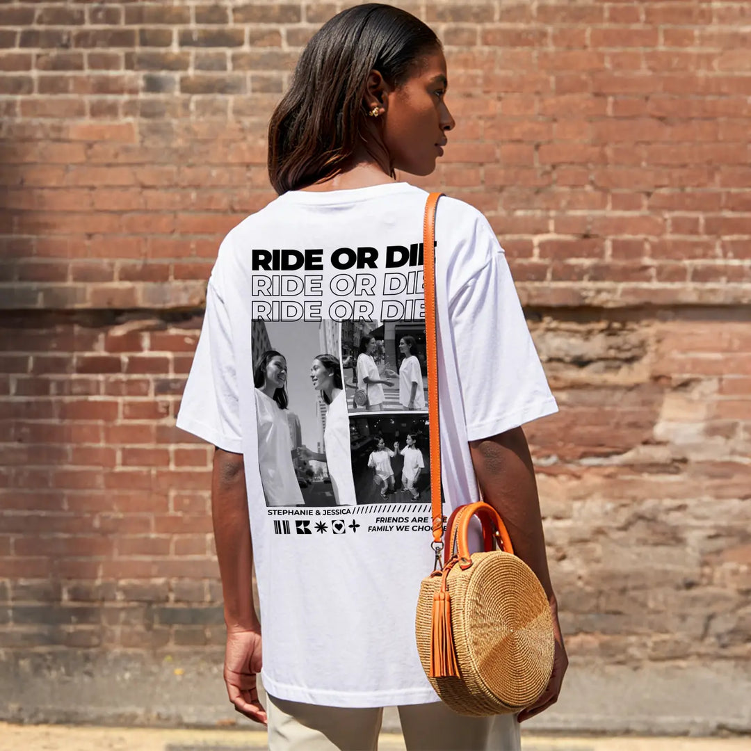 Personalized Matching Oversized T-Shirts "Besties"