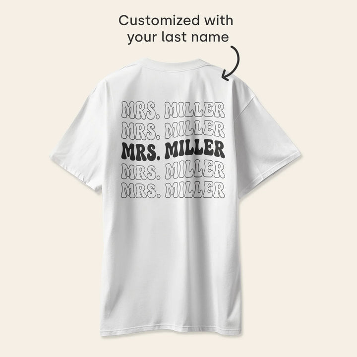 Personalized Oversized T-Shirt "Retro Mrs."