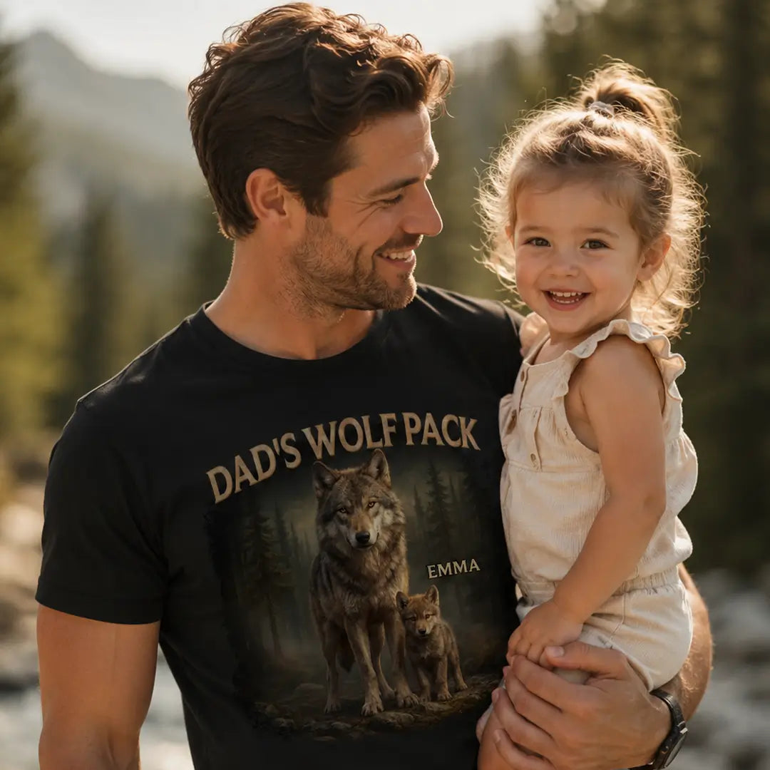 Personalized T-Shirt "Dad's Wolf Pack"