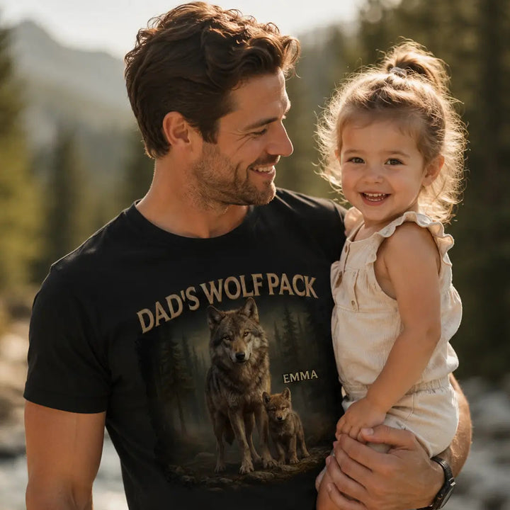 Personalized T-Shirt "Dad's Wolf Pack"
